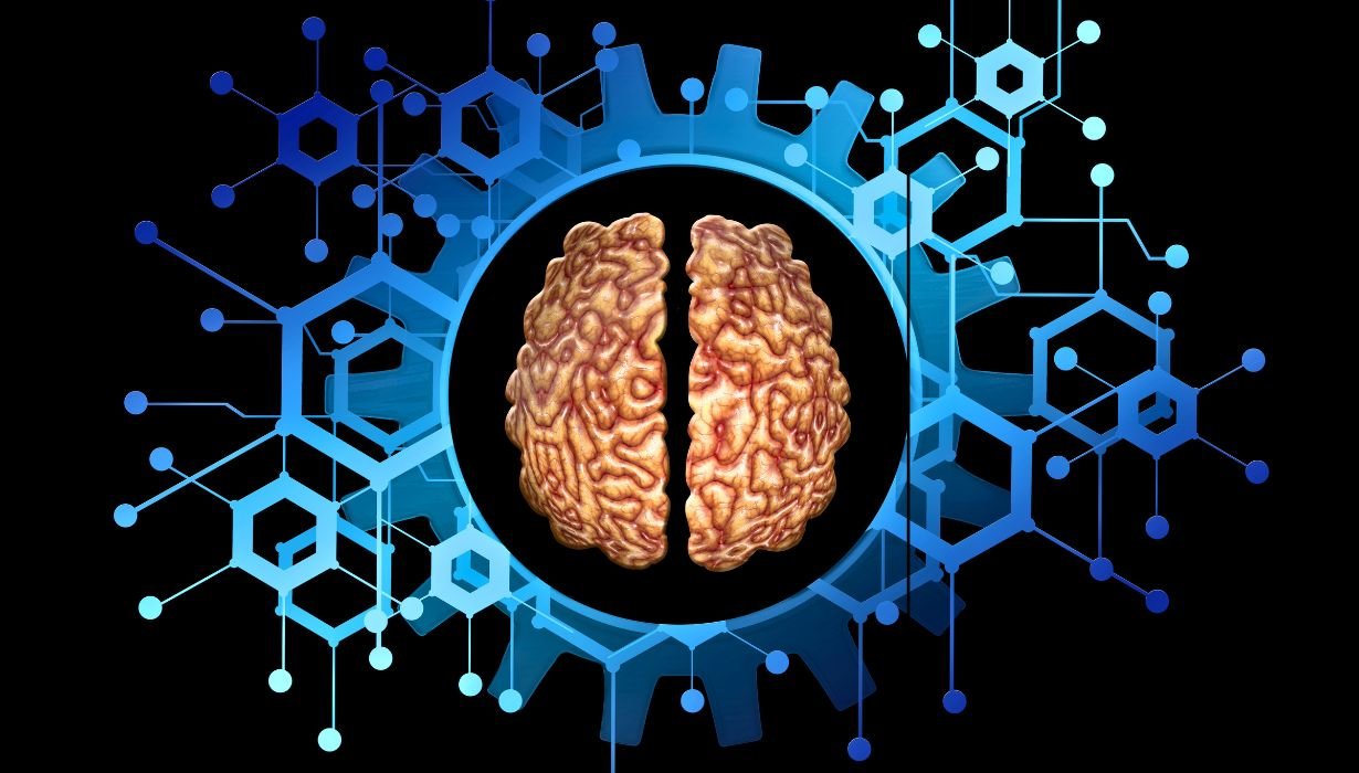 Alpha Brain supplement bottle and capsules on table - natural nootropic for focus and memory