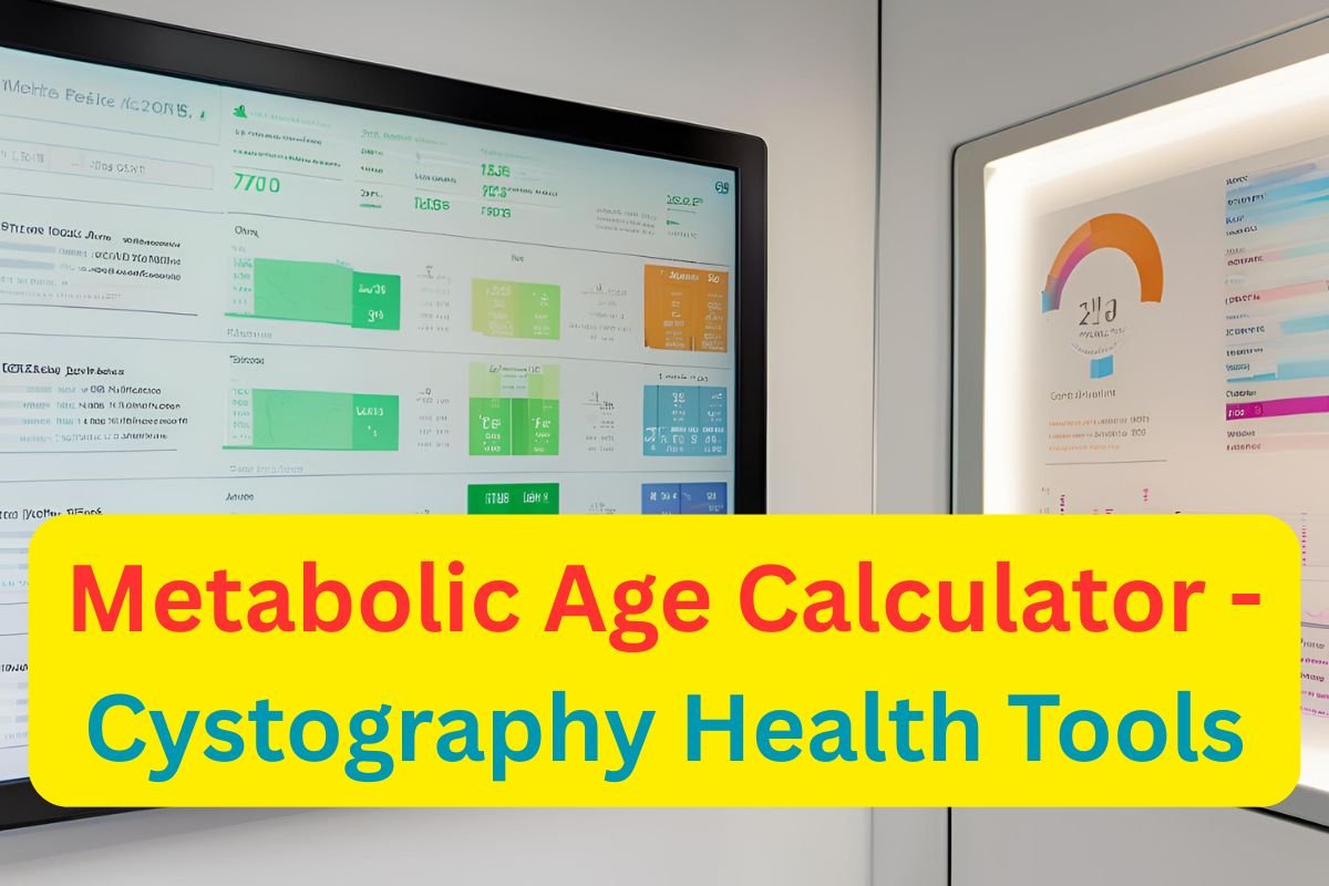 Metabolic age calculator results from Cystography Health Tools.